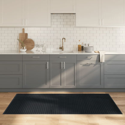 Vloerkleed rechthoekig 100x200 cm bamboe grijs
