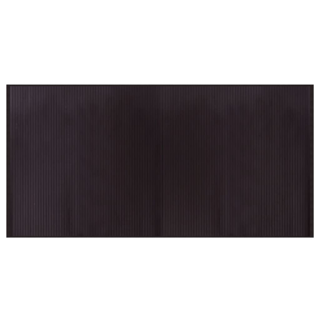 Vloerkleed rechthoekig 100x200 cm bamboe donkerbruin