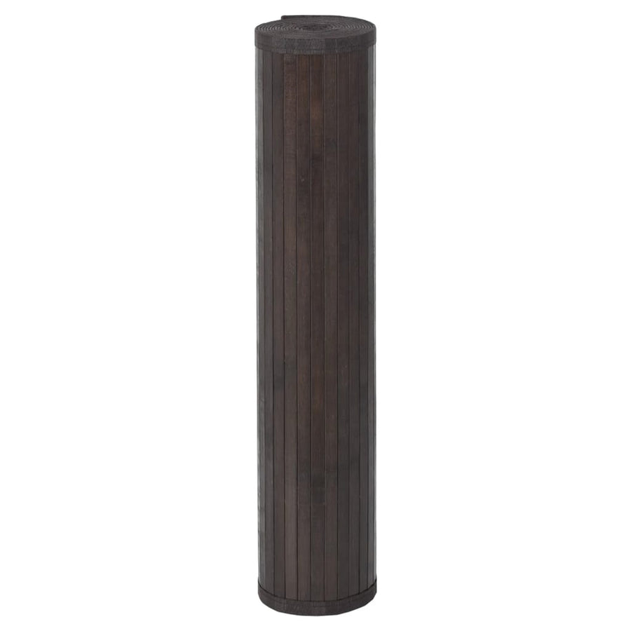 Vloerkleed rechthoekig 100x200 cm bamboe donkerbruin