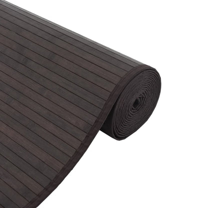Vloerkleed rechthoekig 100x200 cm bamboe donkerbruin