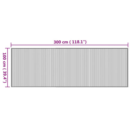 Vloerkleed rechthoekig 100x300 cm bamboe naturel
