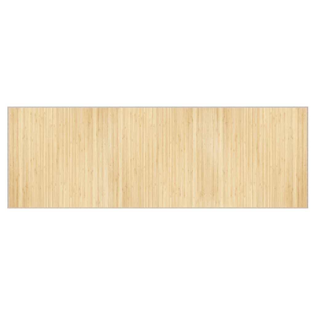Vloerkleed rechthoekig 100x300 cm bamboe lichtnaturel