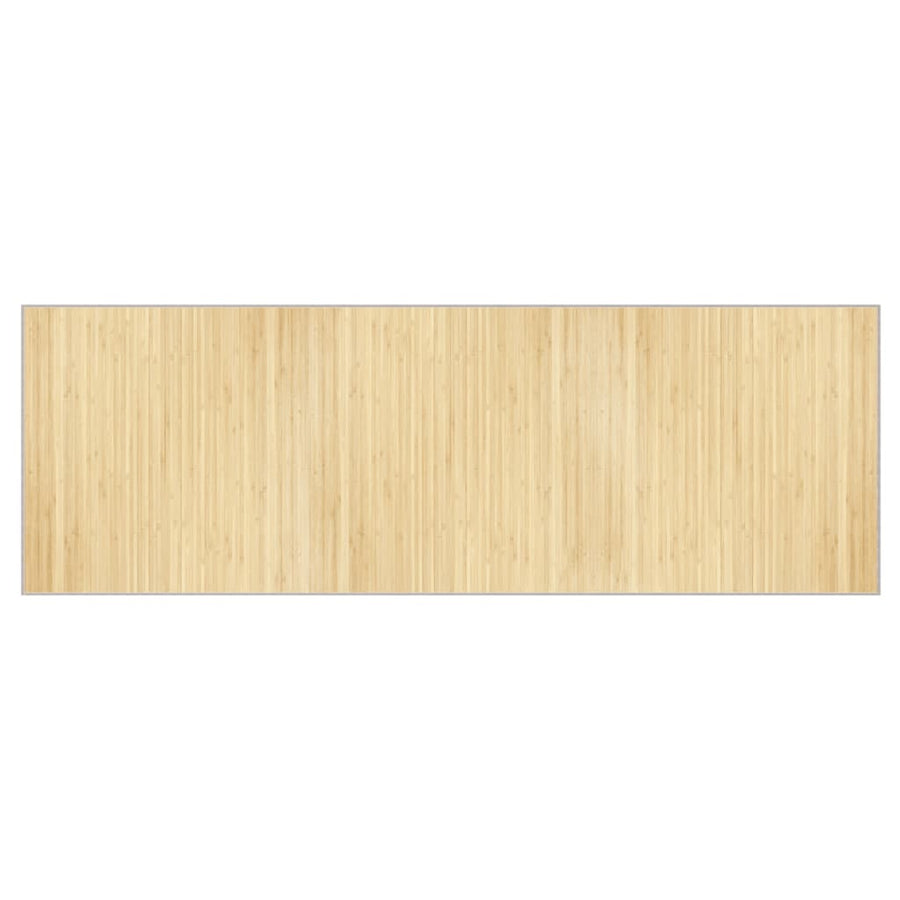 Vloerkleed rechthoekig 100x300 cm bamboe lichtnaturel