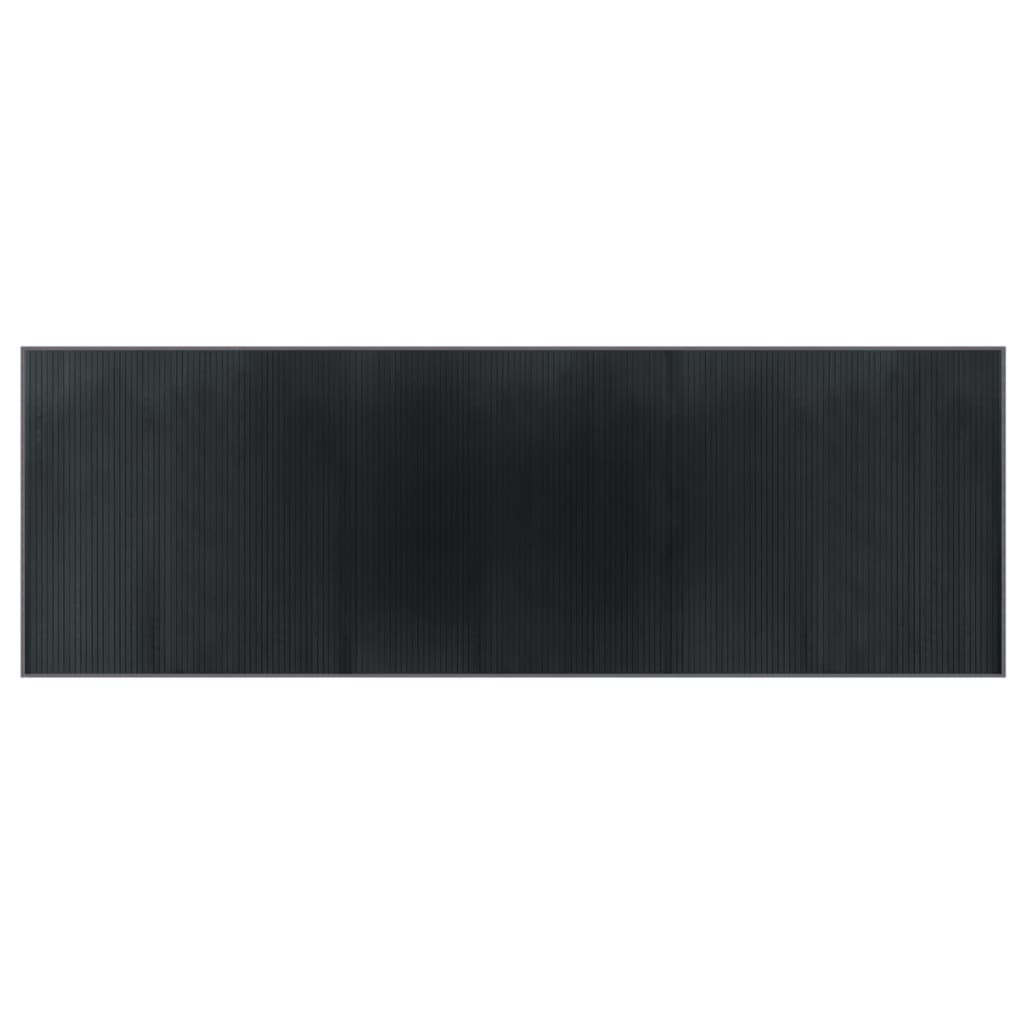 Vloerkleed rechthoekig 100x300 cm bamboe grijs
