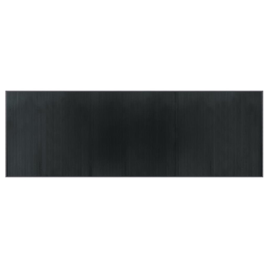 Vloerkleed rechthoekig 100x300 cm bamboe grijs