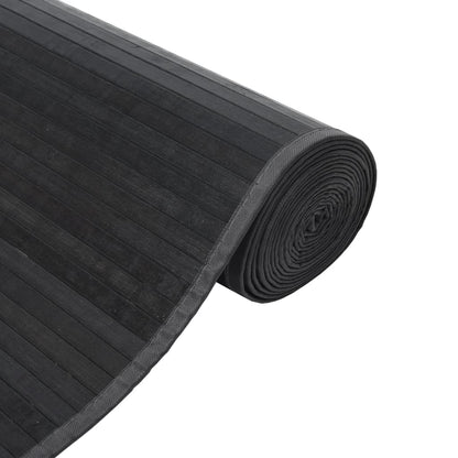 Vloerkleed rechthoekig 100x300 cm bamboe grijs
