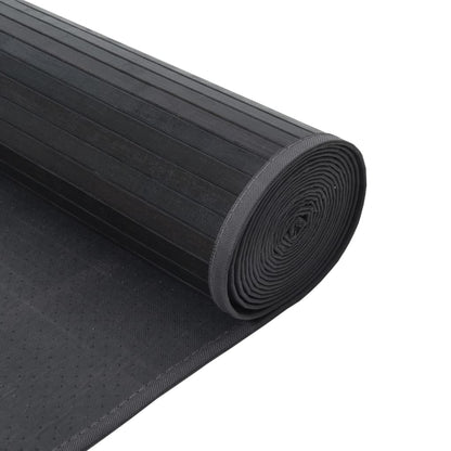 Vloerkleed rechthoekig 100x300 cm bamboe grijs