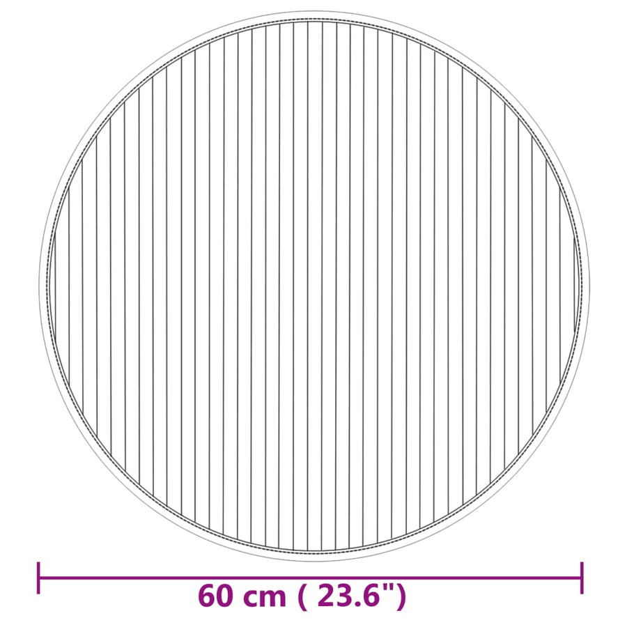 Vloerkleed rond 60 cm bamboe naturel