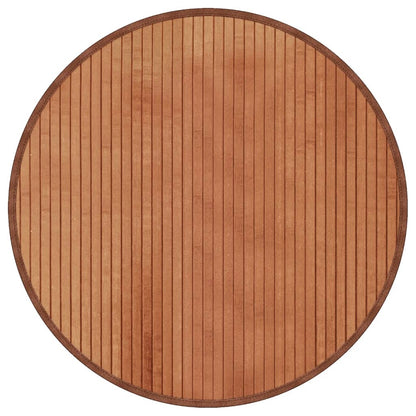Vloerkleed rond 60 cm bamboe bruin
