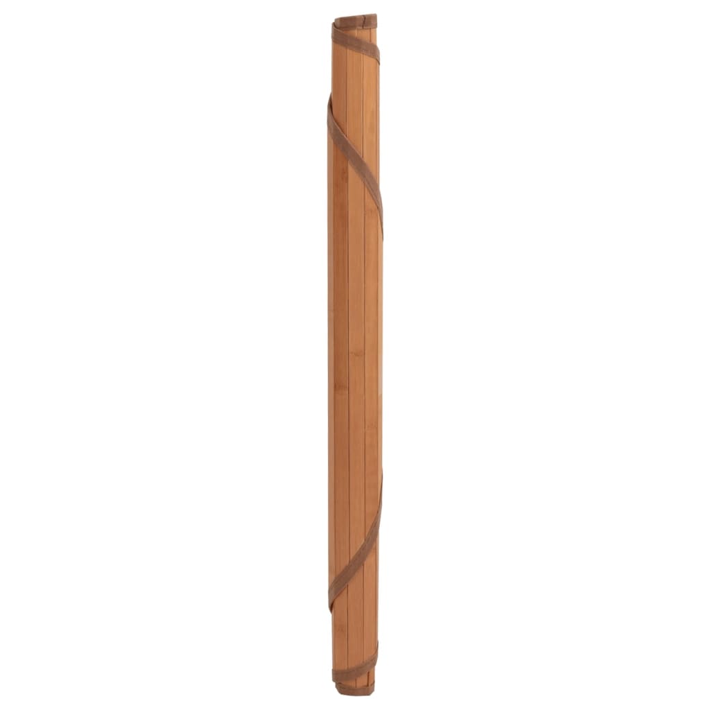 Vloerkleed rond 60 cm bamboe bruin