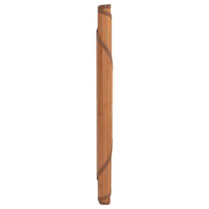 Vloerkleed rond 60 cm bamboe bruin