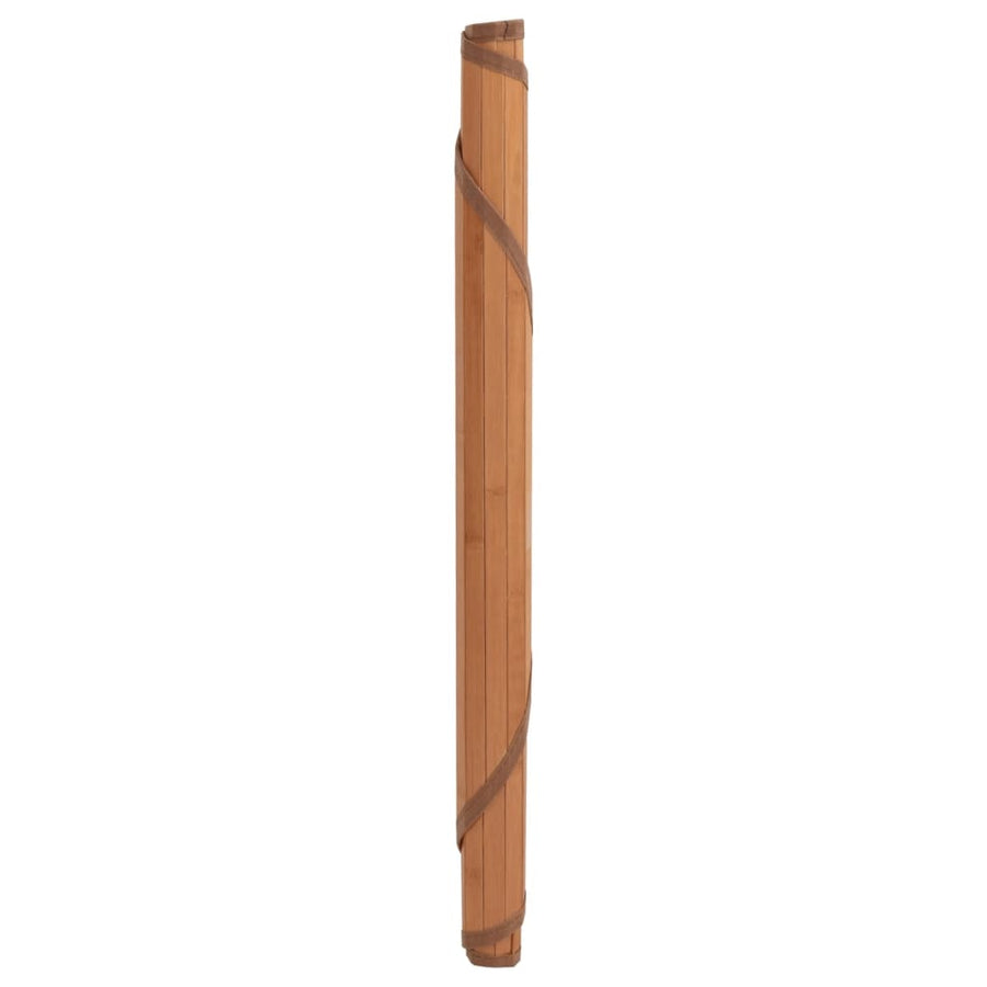 Vloerkleed rond 60 cm bamboe bruin