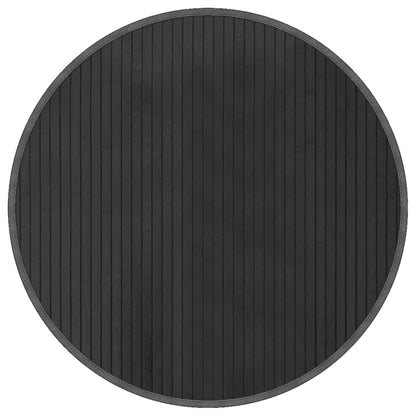 Vloerkleed rond 60 cm bamboe grijs