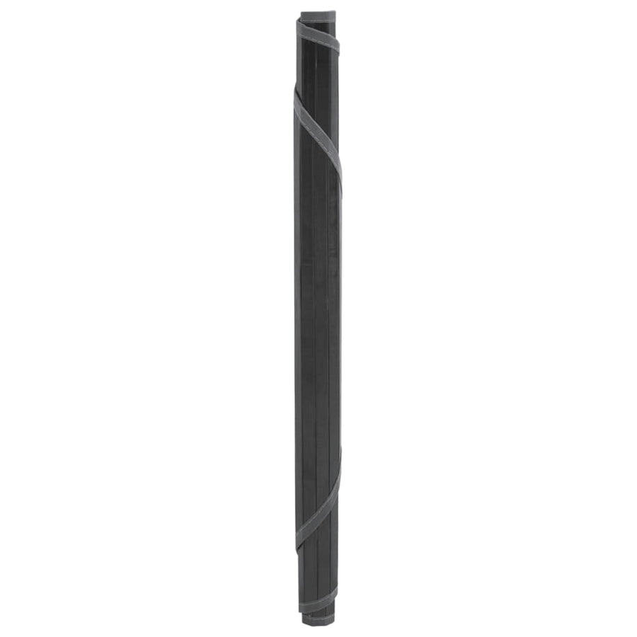 Vloerkleed rond 60 cm bamboe grijs