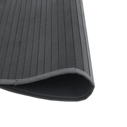 Vloerkleed rond 60 cm bamboe grijs