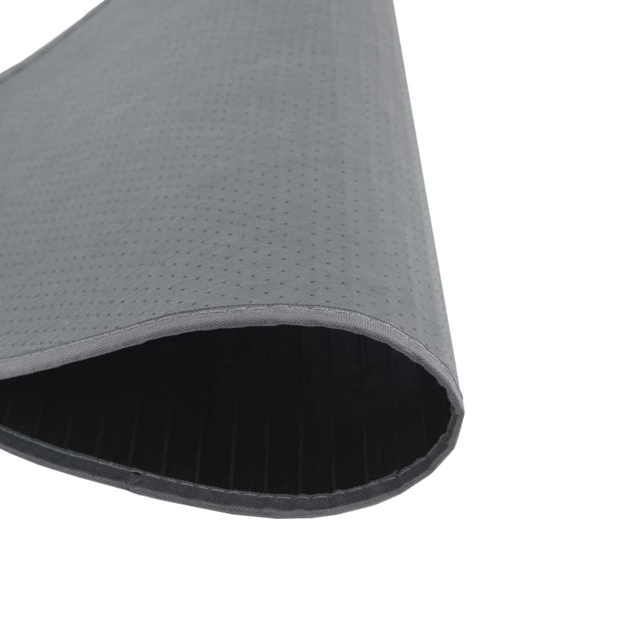 Vloerkleed rond 60 cm bamboe grijs