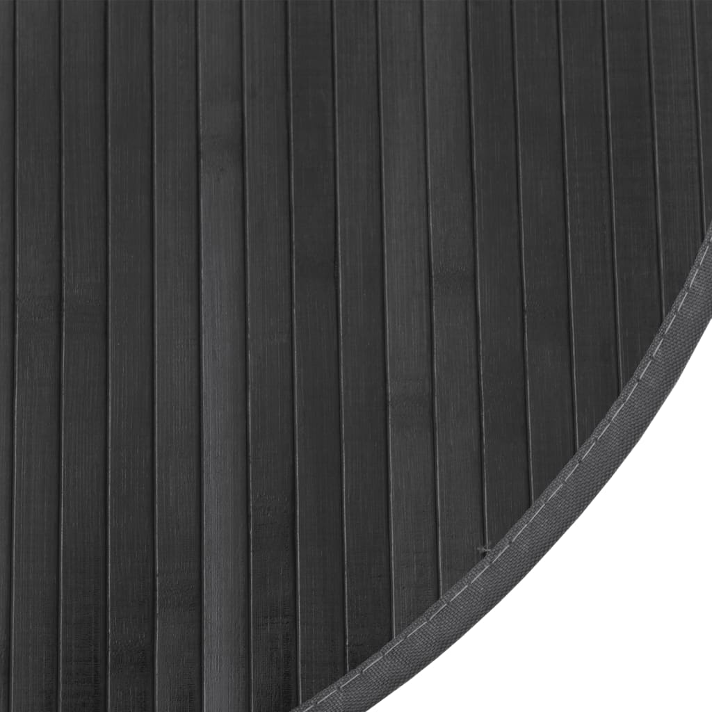 Vloerkleed rond 60 cm bamboe grijs