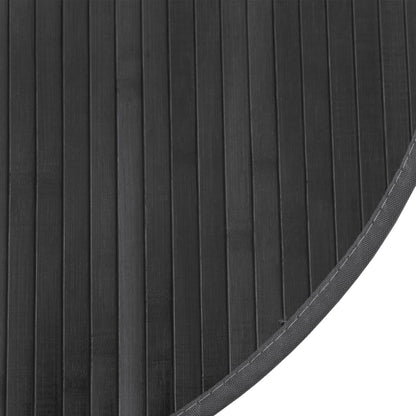 Vloerkleed rond 60 cm bamboe grijs