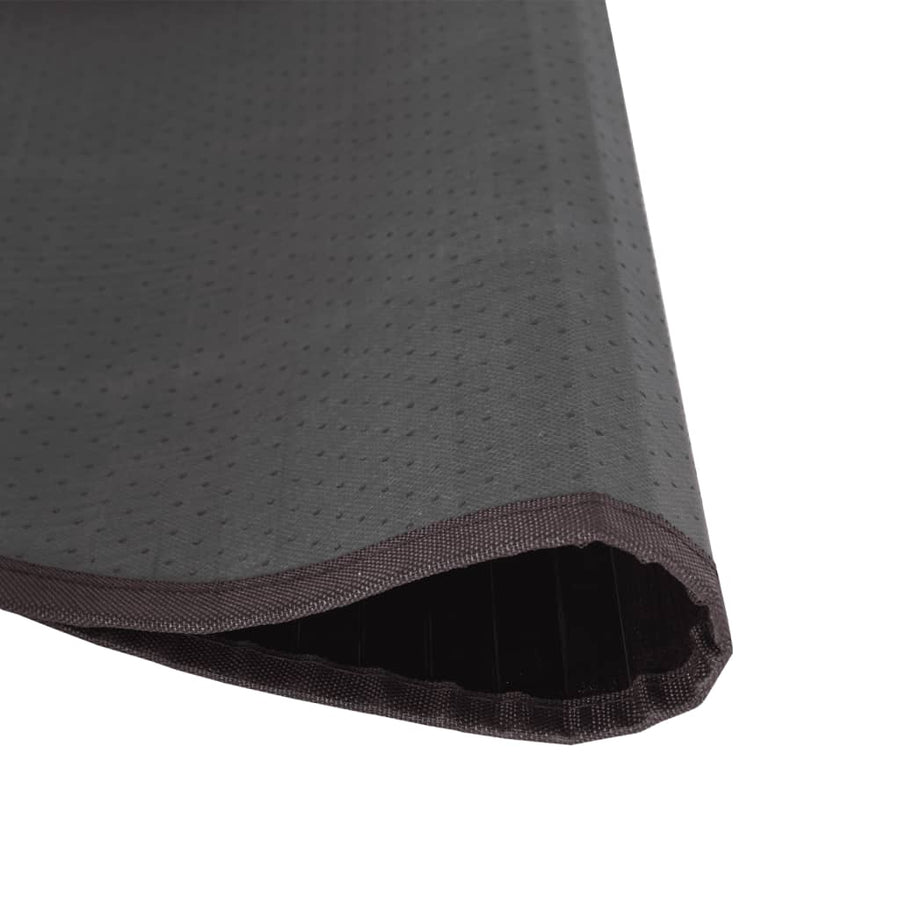 Vloerkleed rond 60 cm bamboe donkerbruin