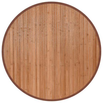 Vloerkleed rond 80 cm bamboe naturel