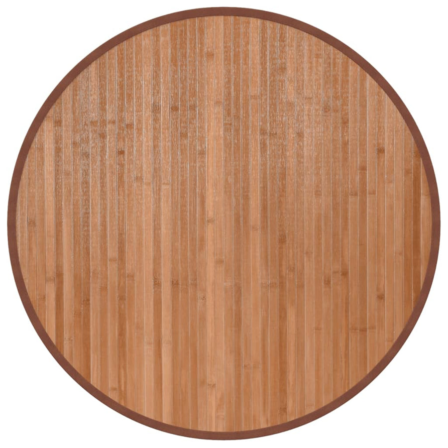 Vloerkleed rond 80 cm bamboe naturel