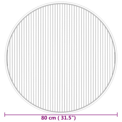 Vloerkleed rond 80 cm bamboe naturel