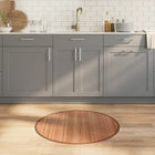 Vloerkleed rond 80 cm bamboe naturel