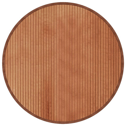 Vloerkleed rond 80 cm bamboe bruin