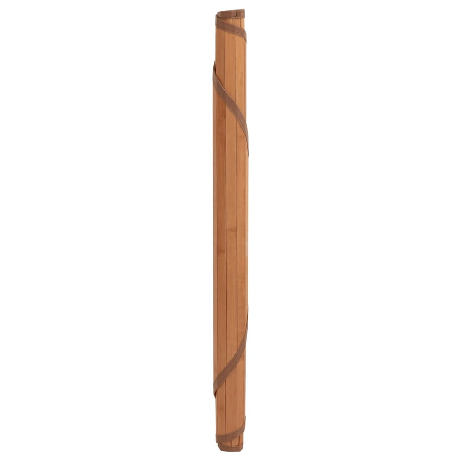 Vloerkleed rond 80 cm bamboe bruin