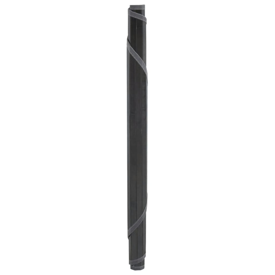 Vloerkleed rond 80 cm bamboe grijs