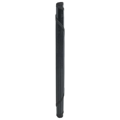 Vloerkleed rond 100 cm bamboe zwart
