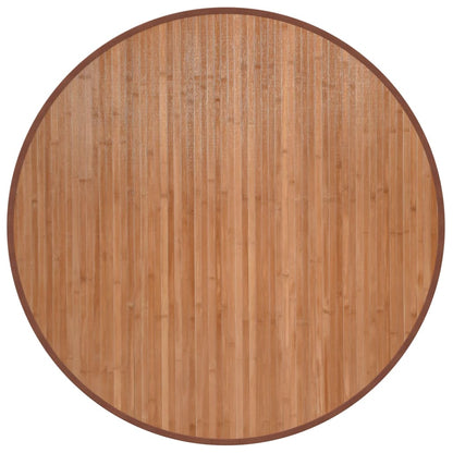 Vloerkleed rond 100 cm bamboe naturel