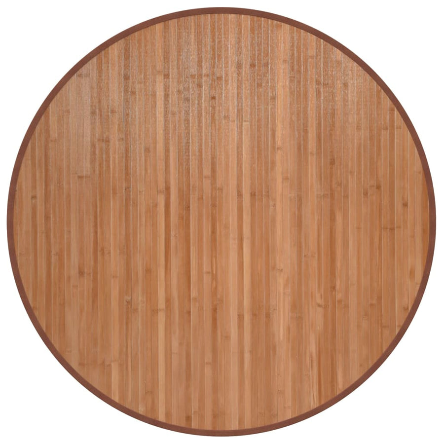 Vloerkleed rond 100 cm bamboe naturel