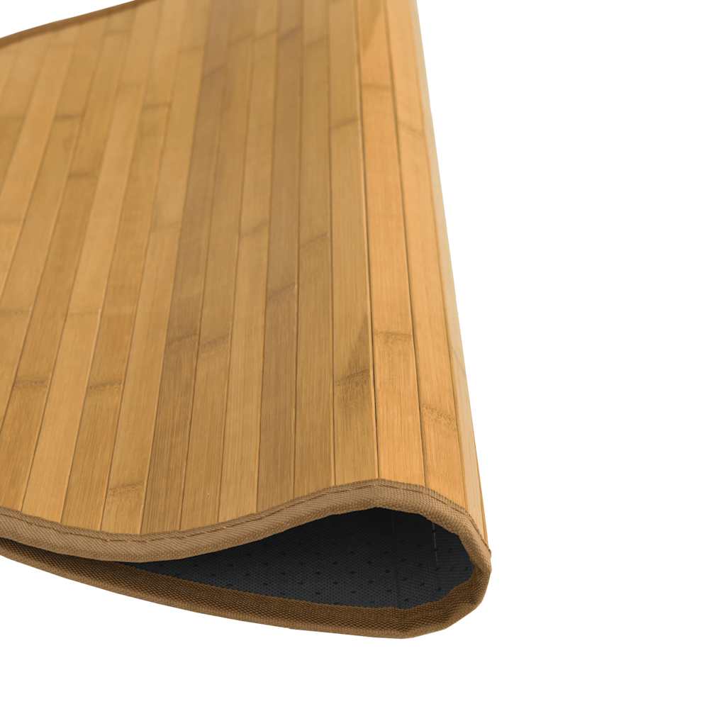 Vloerkleed rond 100 cm bamboe naturel