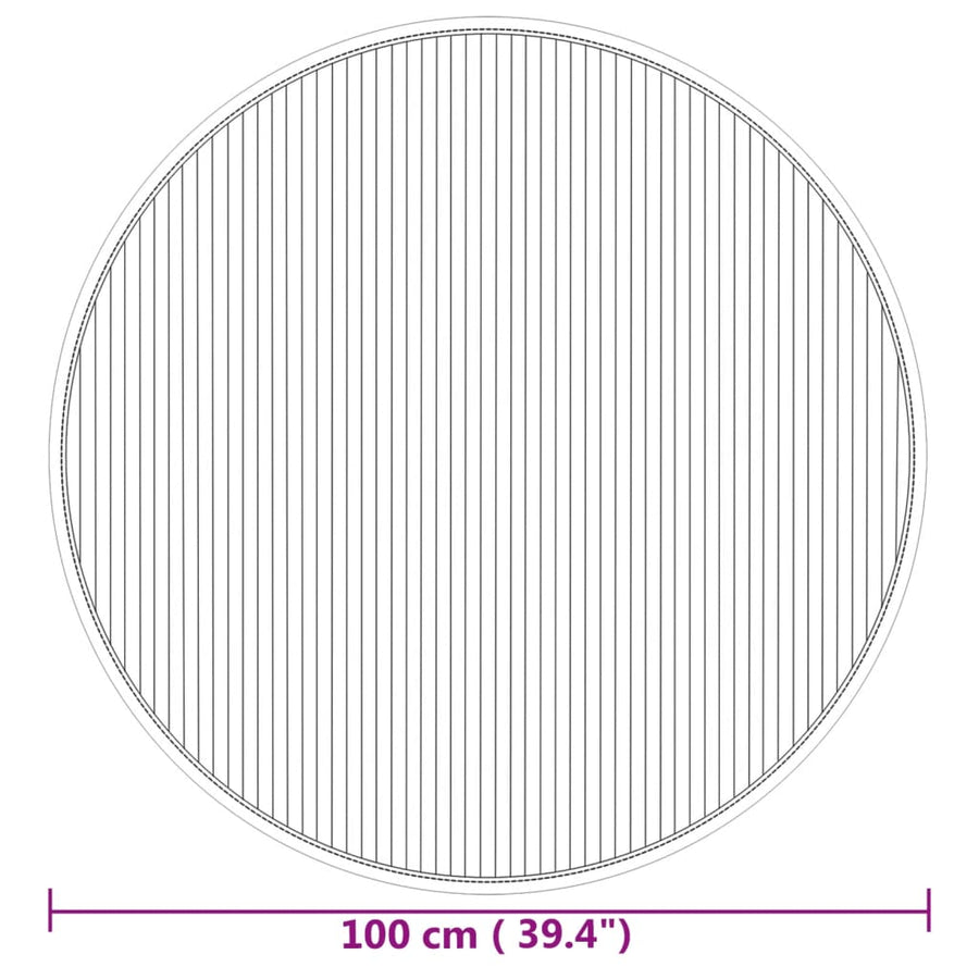 Vloerkleed rond 100 cm bamboe naturel