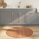 Vloerkleed rond 100 cm bamboe PP naturel