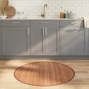 Vloerkleed rond 100 cm bamboe PP naturel