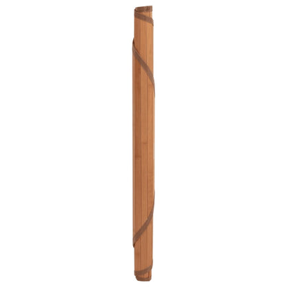 Vloerkleed rond 100 cm bamboe bruin