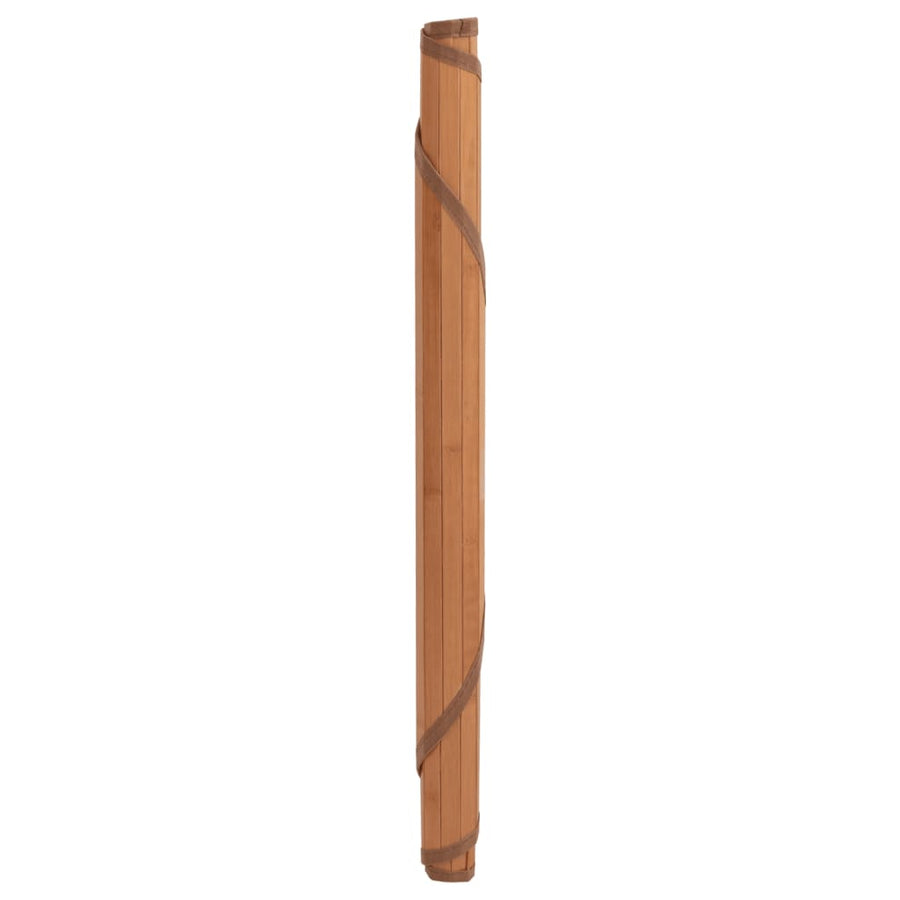 Vloerkleed rond 100 cm bamboe bruin