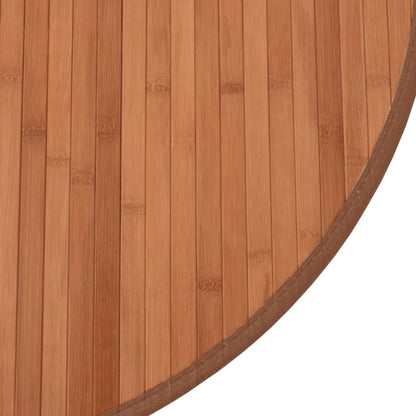 Vloerkleed rond 100 cm bamboe bruin