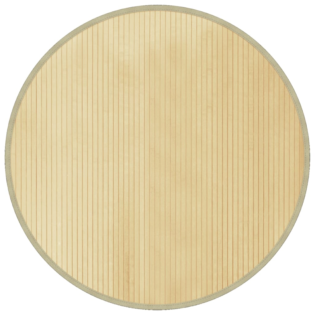 Vloerkleed rond 100 cm bamboe lichtnaturel