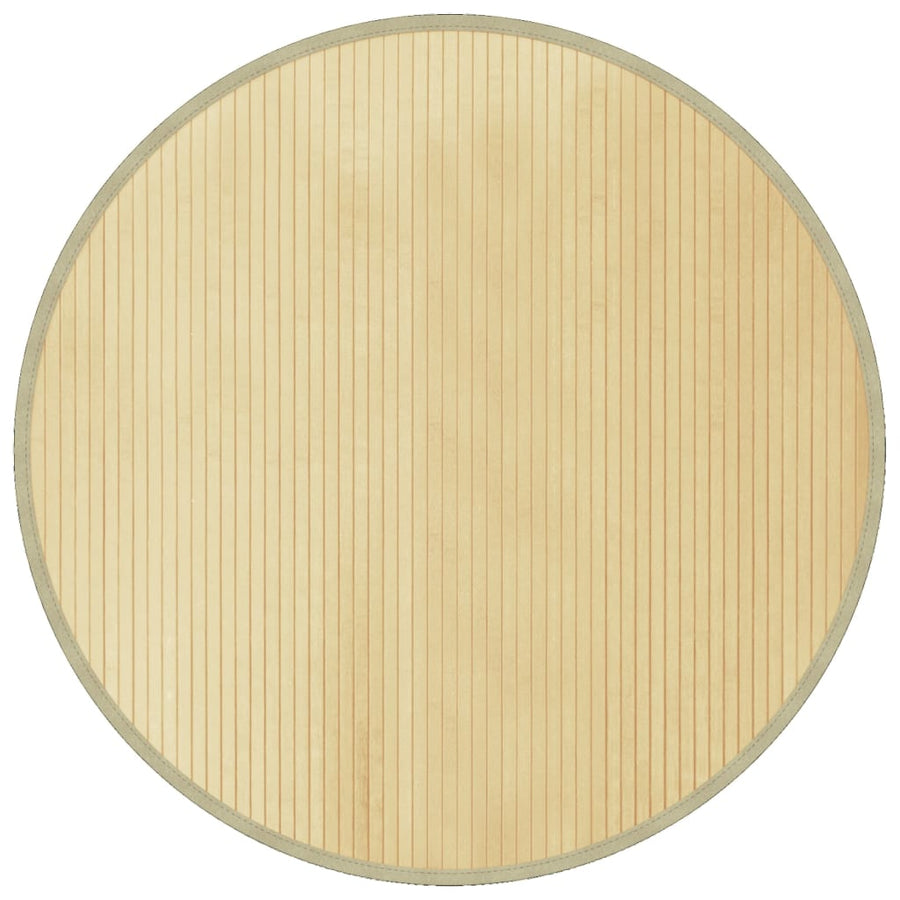 Vloerkleed rond 100 cm bamboe lichtnaturel