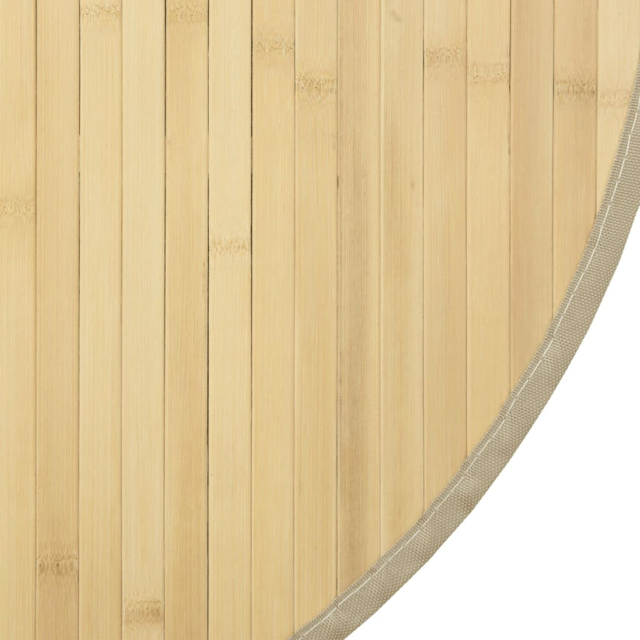 Vloerkleed rond 100 cm bamboe lichtnaturel
