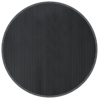 Vloerkleed rond 100 cm bamboe grijs
