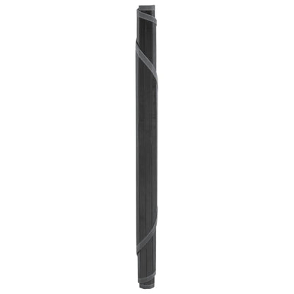 Vloerkleed rond 100 cm bamboe grijs