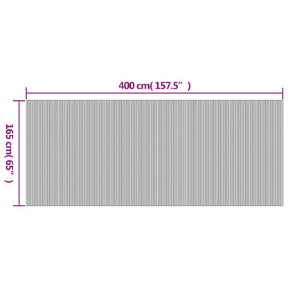 Kamerscherm 165x400 cm bamboe bruin