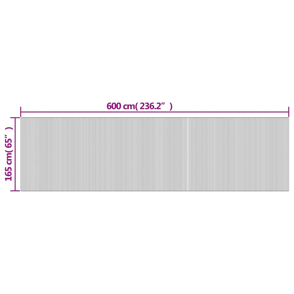 Kamerscherm 165X600 Cm Bamboe 600 x 165 cm Donkerbruin