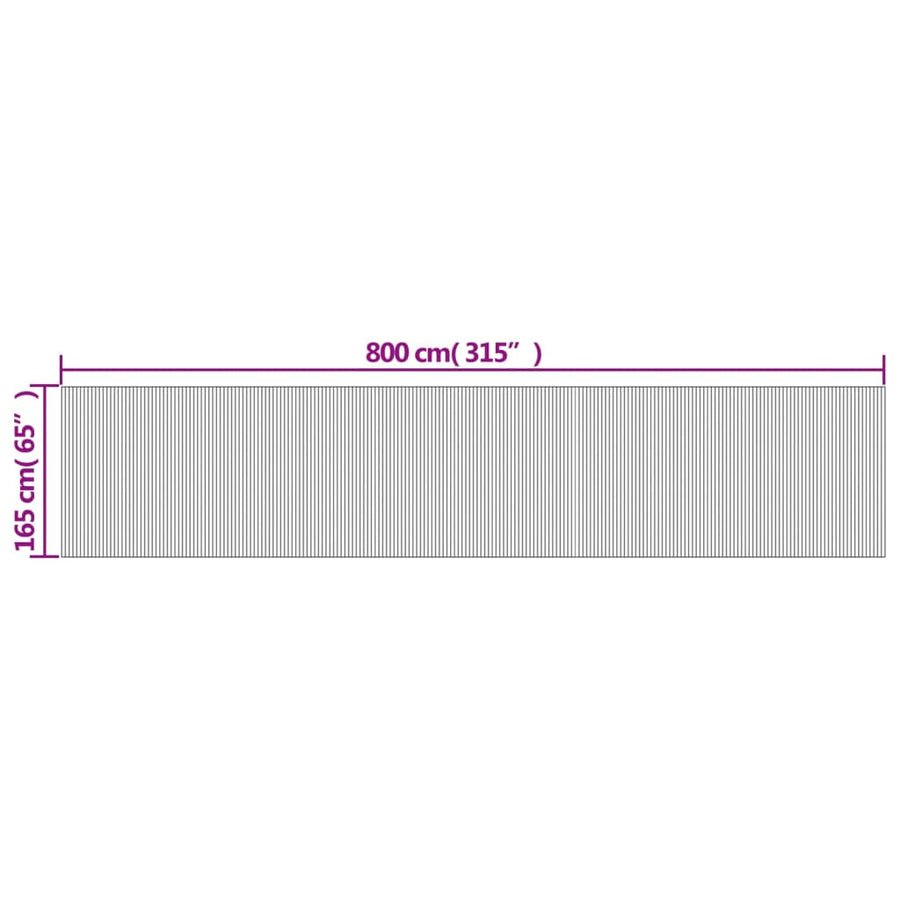 Kamerscherm 165X800 Cm Bamboe 800 x 165 cm Donkerbruin
