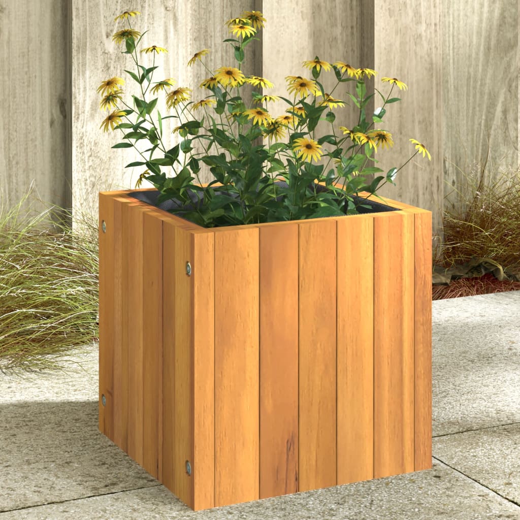 Plantenbak Massief Acaciahout 25 x 25 x 25 cm