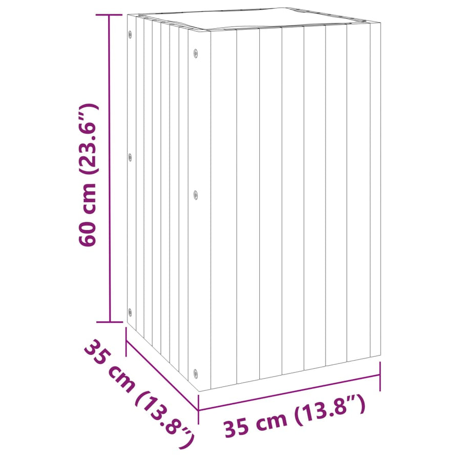 Plantenbak Massief Acaciahout 35 x 35 x 60 cm